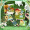 24 Pack 216 Piece Pre Drawn Canvas to Paint for Kid Adult 6 x 6 Inch Stretched Coloring Painting Canvas Panels with Design Easel and Brushes for Party Supplies Beginner Favor(Animals)